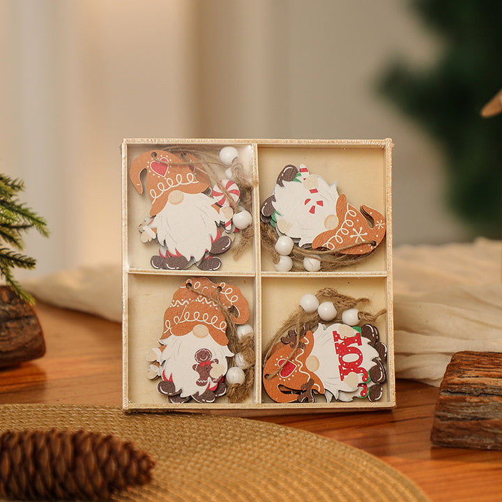 Dekorative Weihnachtsanhänger im Gnom-Design Karnz
