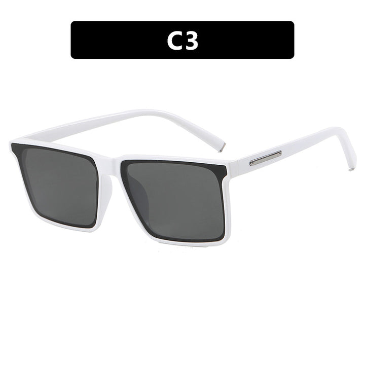 Damen quadratische Sonnenbrille mit modernem, robustem Kunststoffrahmen Karnz