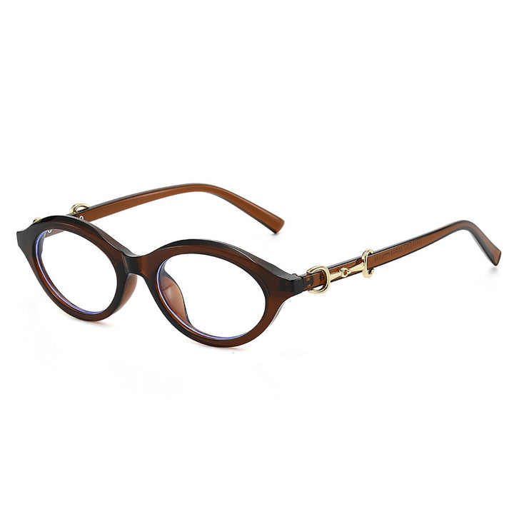 Modische Retro Oval Sonnenbrille Karnz