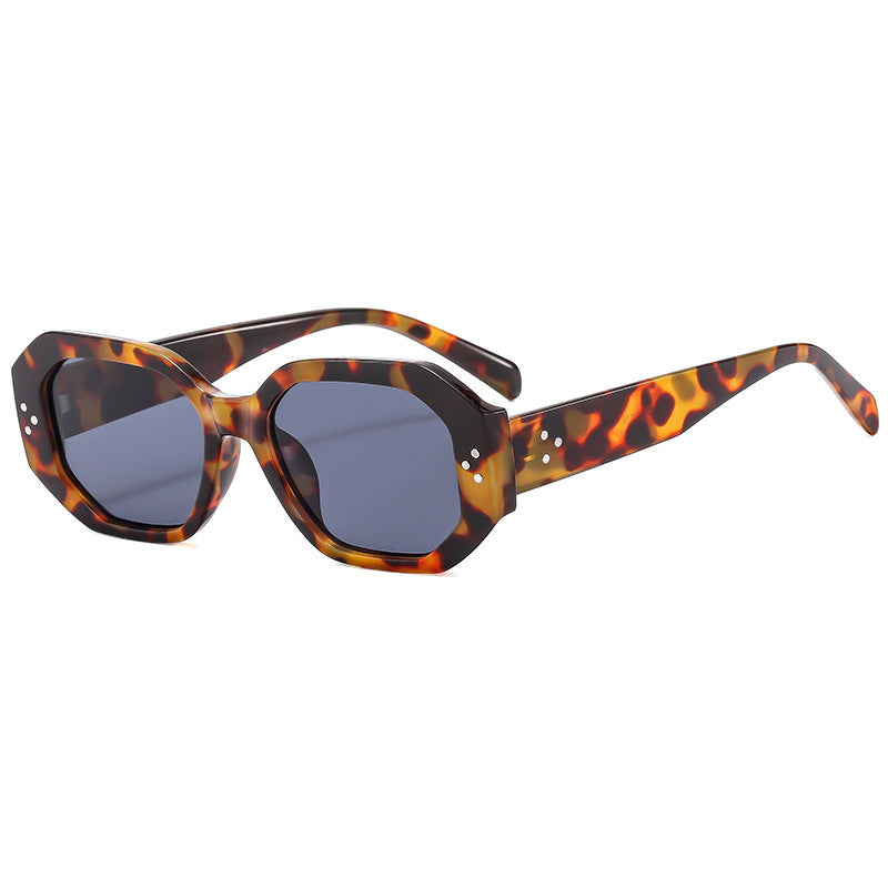 Damen Modische Sonnenbrille im markanten, achteckigen Design Karnz