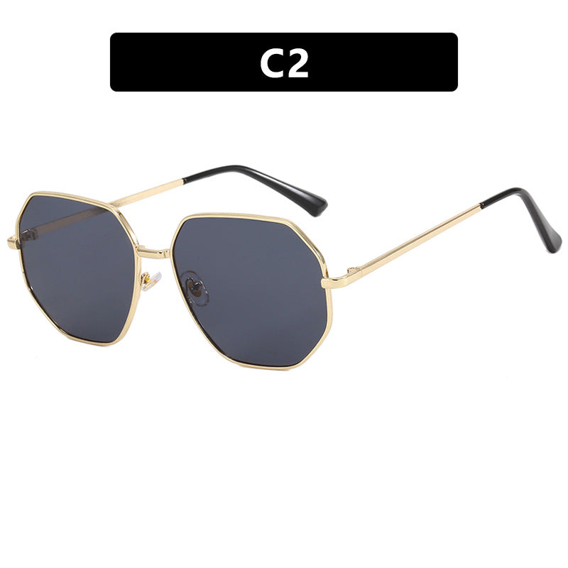 Damen modische geometrische Sonnenbrille mit schützendem UV-Filter und stylischem Rahmen Karnz