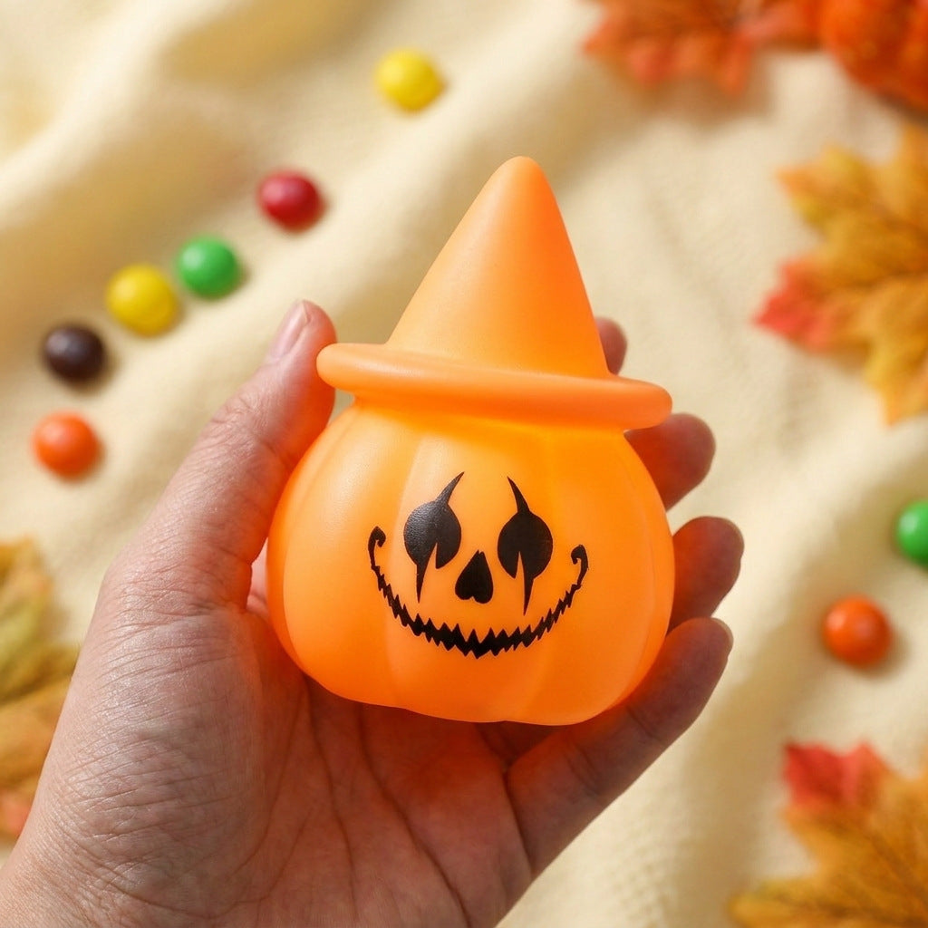 Halloween LED Kürbis-Stimmungslicht mit Hexenhut
