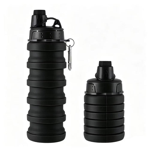 Unisex Faltbare Sporttrinkflasche mit Karabinerhaken Karnz
