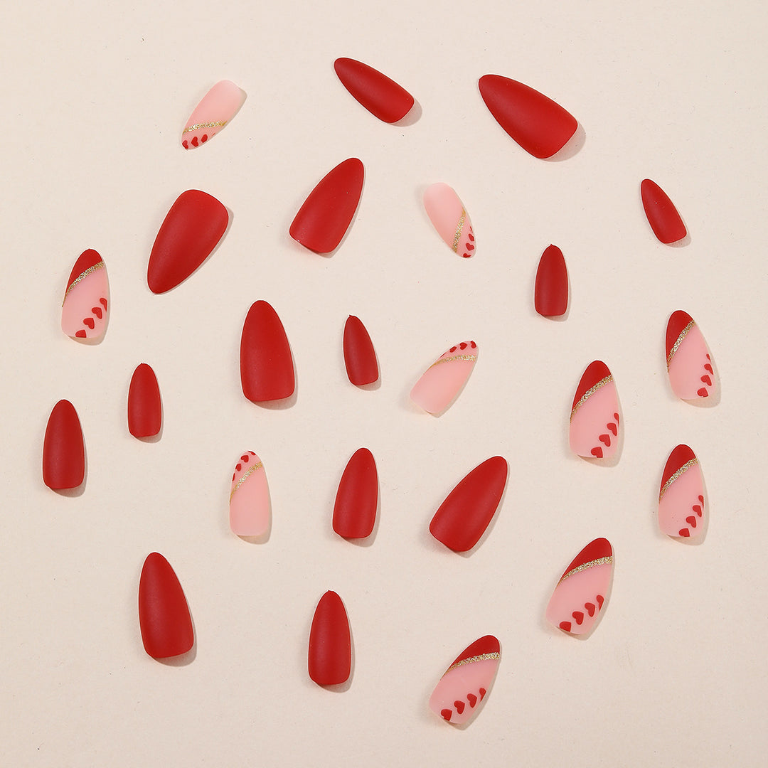 Heart-Accent Stiletto-Nagelkunst Karnz