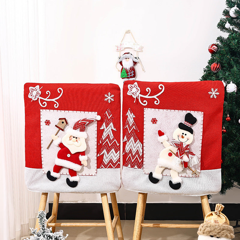 Festliche Stuhlüberzüge mit Weihnachtsmotiv Karnz