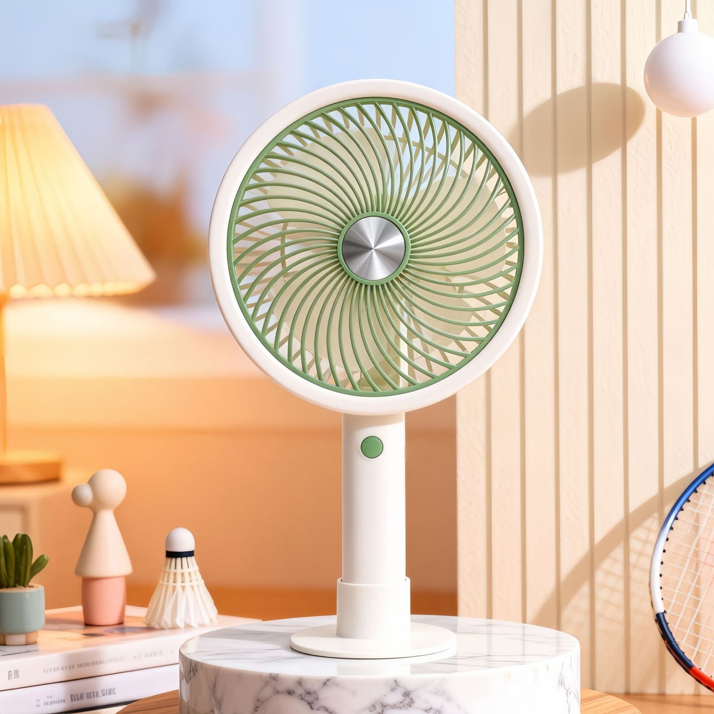 Damen Tragbarer Tischventilator mit flexiblem Neigungswinkel und USB-Anschluss Karnz