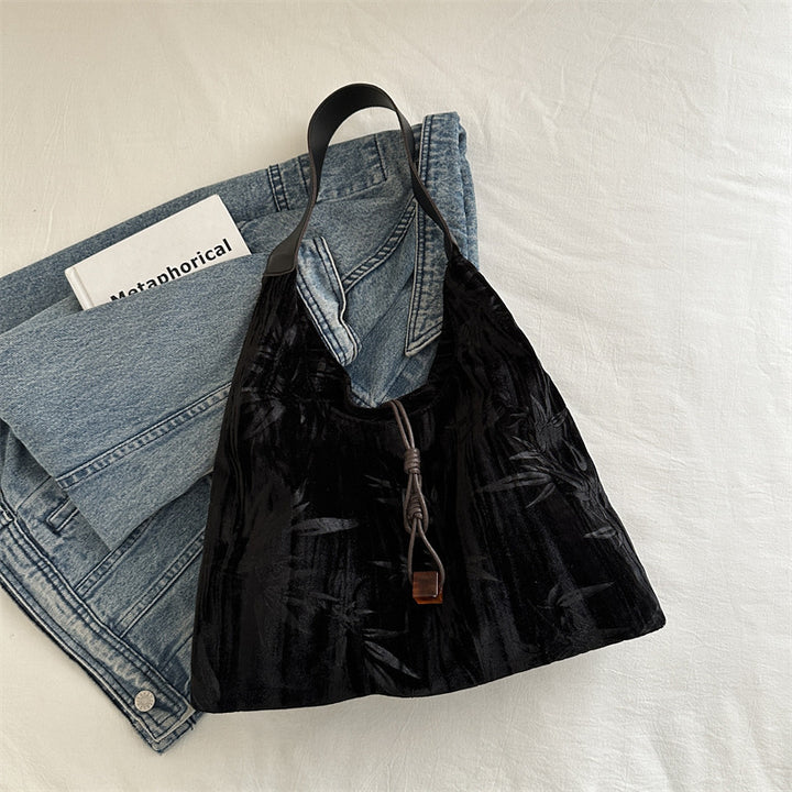 Vielseitige Samt Schultertasche Karnz
