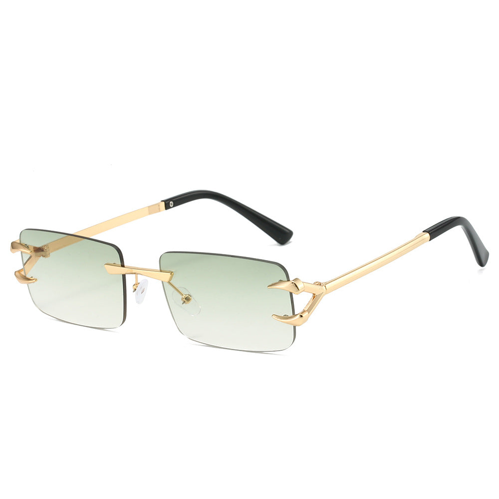 Damen futuristische Sonnenbrille mit innovativem Gestell und witterungsbeständigen Gläsern Karnz