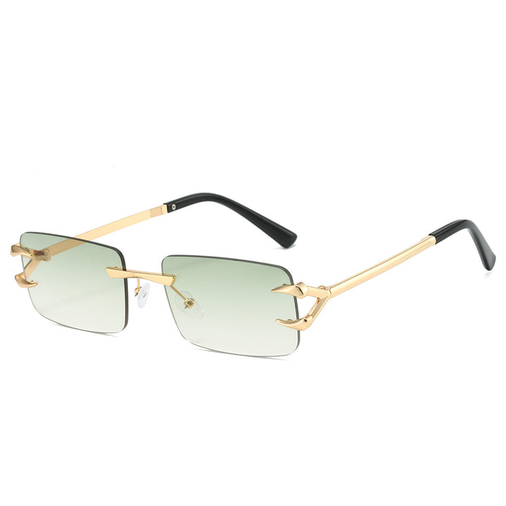 Damen futuristische Sonnenbrille mit innovativem Gestell und witterungsbeständigen Gläsern Karnz