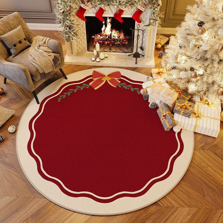 Weihnachtsmotiv runder Teppich für Zuhause