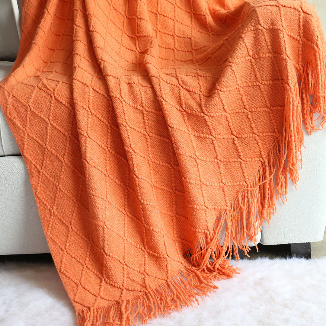 Luxuriöse Texturierte Strickdecke Karnz