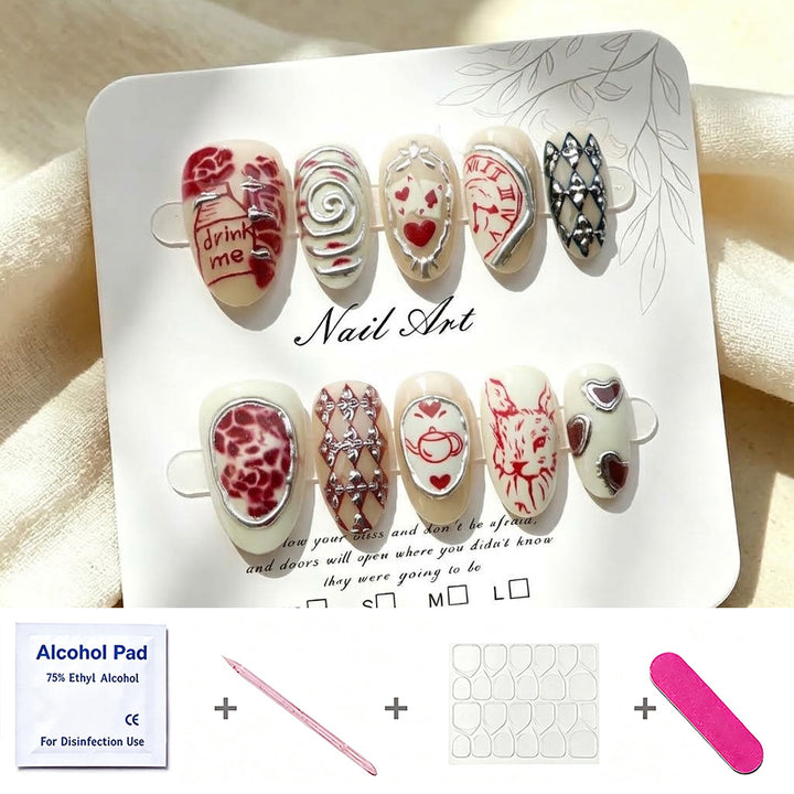 Dekoratives Press-On Nagelkunst Set