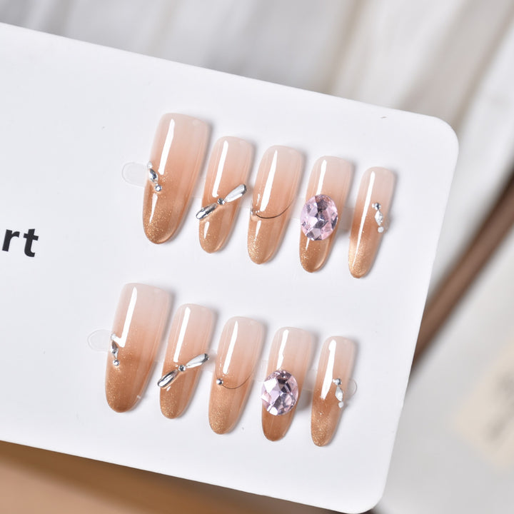 Glamouröse Lange Stiletto Press-On Nail Extensions Karnz