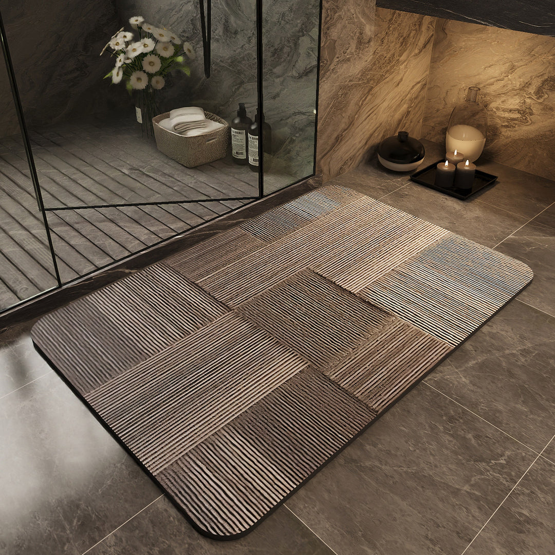Stylische rutschfeste Badematte