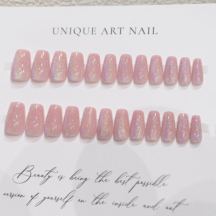 Schimmerndes Press-On Nagelkunstset
