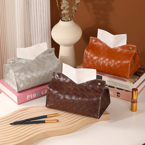 Stilvoller geometrischer Taschentuchboxbezug