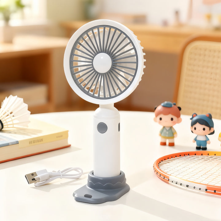 Unisex Tragbarer Handventilator mit flexiblem Hals und USB-Anschluss Karnz