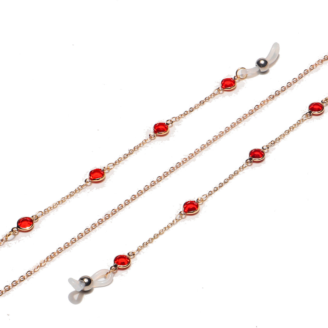 Elegante Edelstein Brillen Kette Karnz