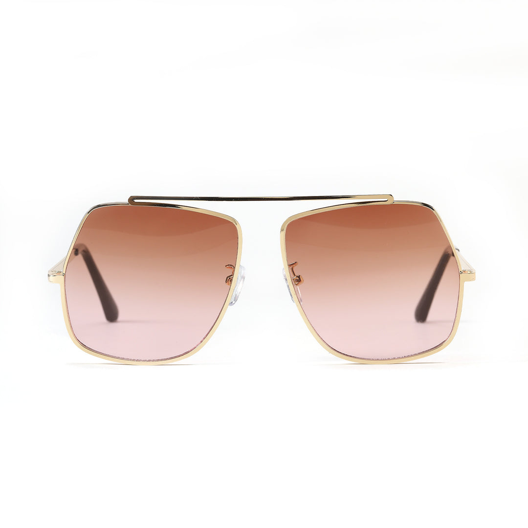 Damen polygonale Sonnenbrille mit elegantem, hochmodernem Rahmen Karnz