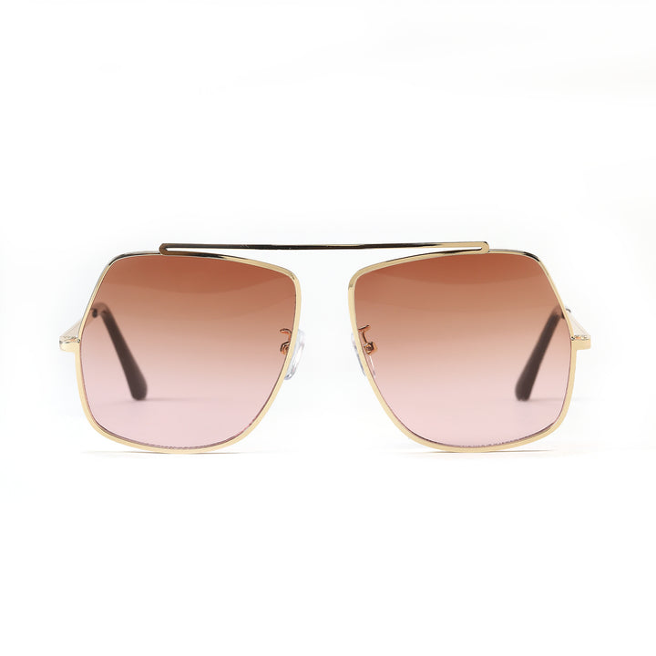 Damen polygonale Sonnenbrille mit elegantem, hochmodernem Rahmen Karnz
