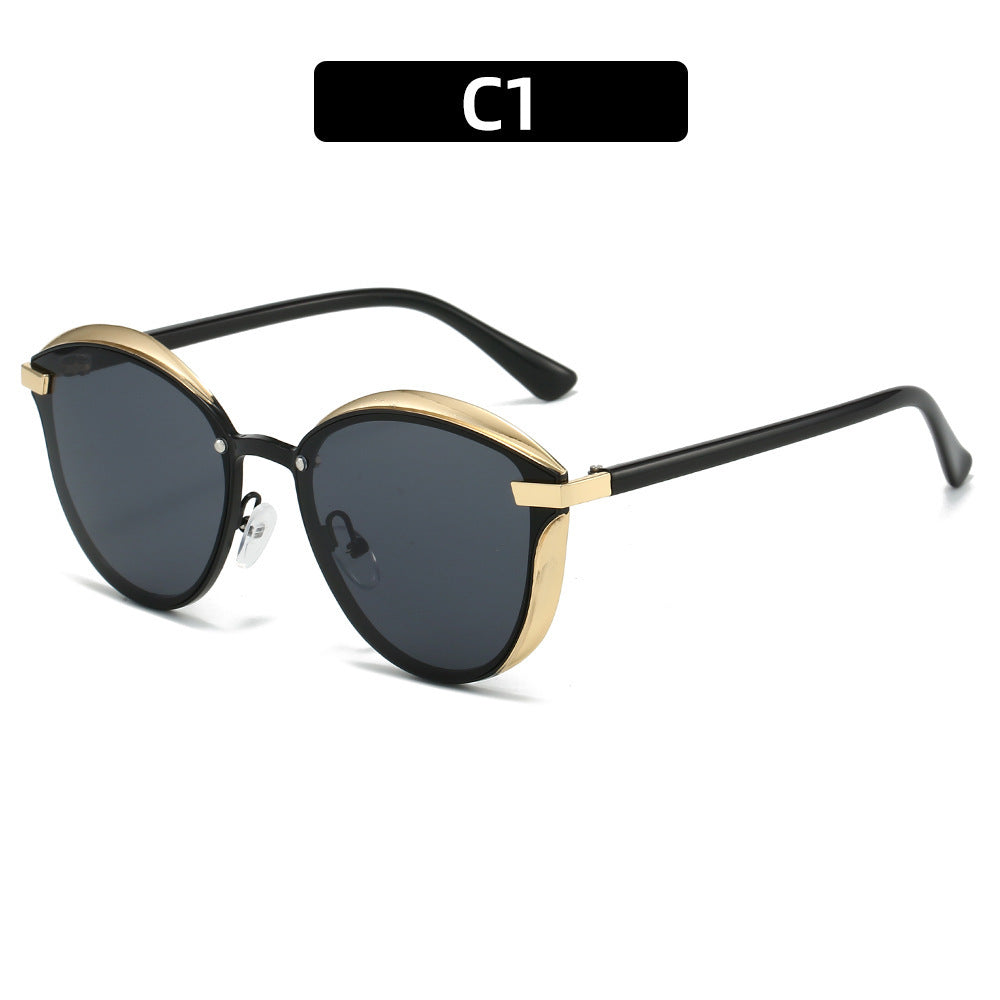 Damen Sonnenbrille mit luxuriösem Metallrahmen und harmonischer Kontur Karnz