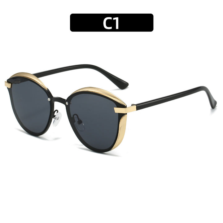 Damen Sonnenbrille mit luxuriösem Metallrahmen und harmonischer Kontur Karnz