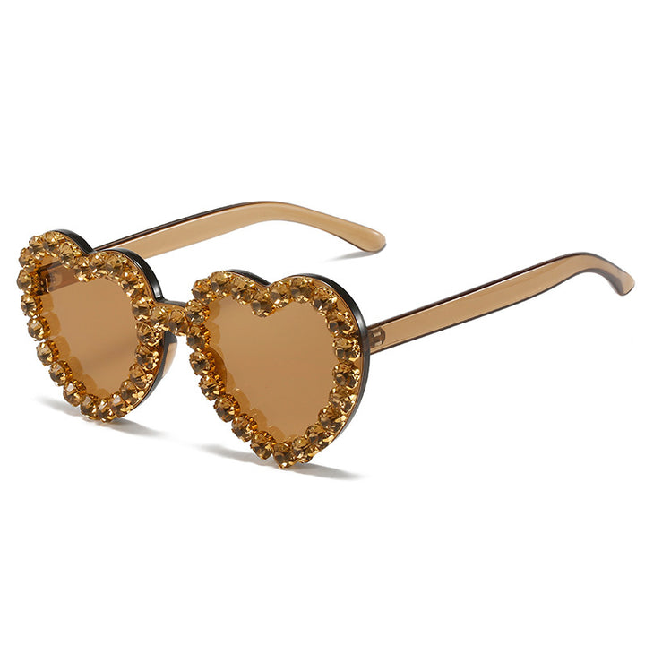 Herzförmige Glamour Sonnenbrille Karnz