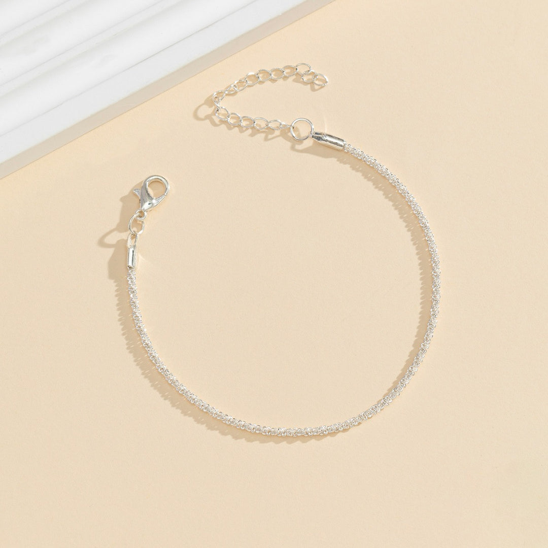 Schlank verstellbares Kristallknöchelarmband Karnz