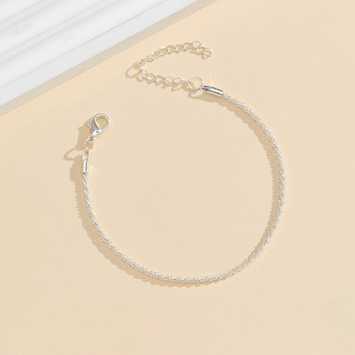 Schlank verstellbares Kristallknöchelarmband Karnz