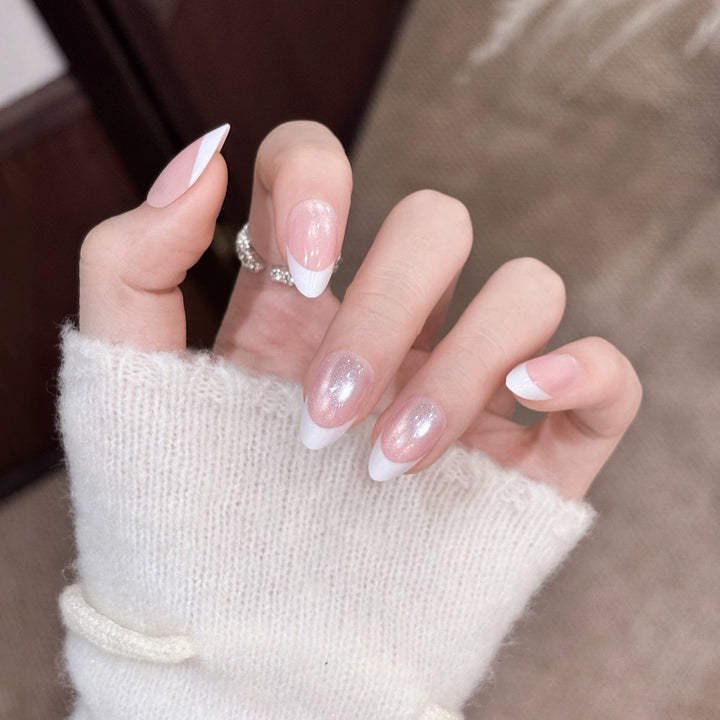 Elegante French Tip Press-On Nägel