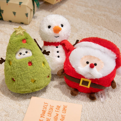 Plüsch Schneemann Feiertags Dekorativer Tischspielzeug mit Schal & Filz Zweigarmen Karnz