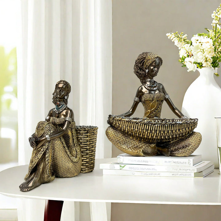 Dekorative Hirschfigur mit Glitzerdetails Karnz