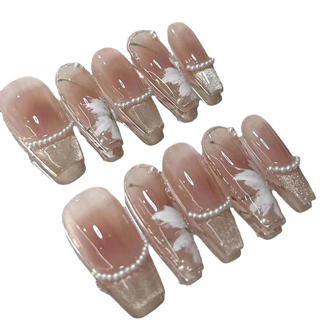 Künstlerisches handgefertigtes Press-On-Nagelset