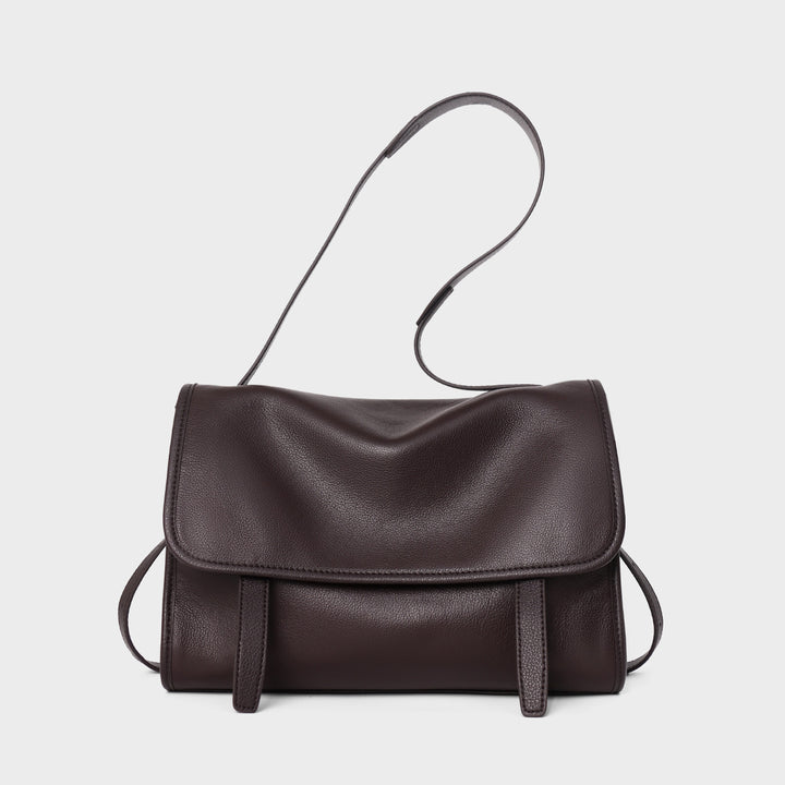 Strukturiertes genarbtes Top-Handle Klapp-Umhängetasche