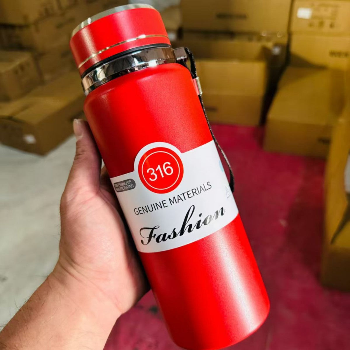 Damen Isolier-Trinkflasche aus hochwertigem Edelstahl Karnz