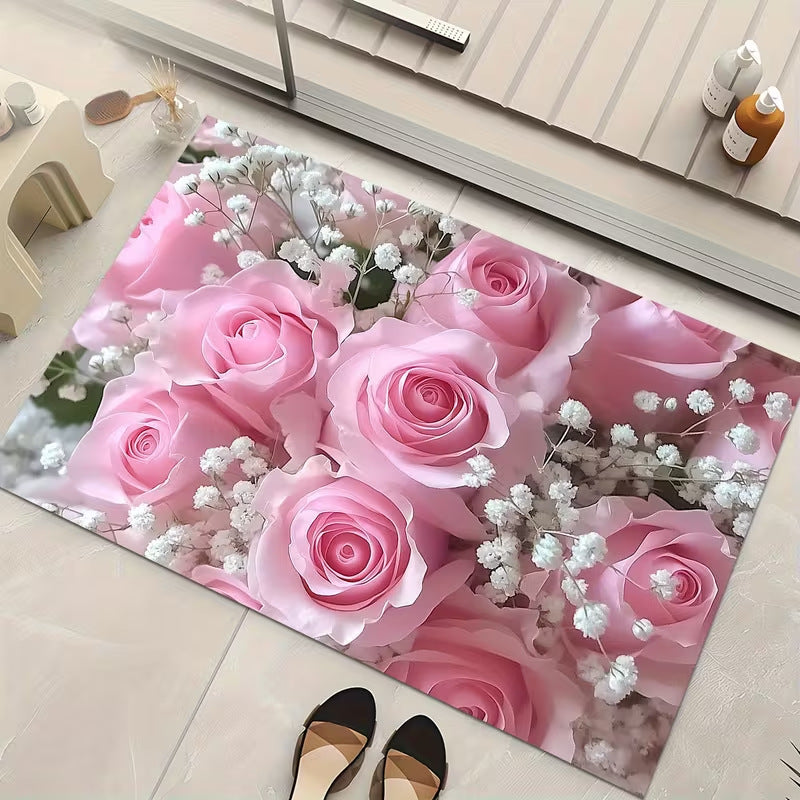 Dekorativer Blumen Teppich