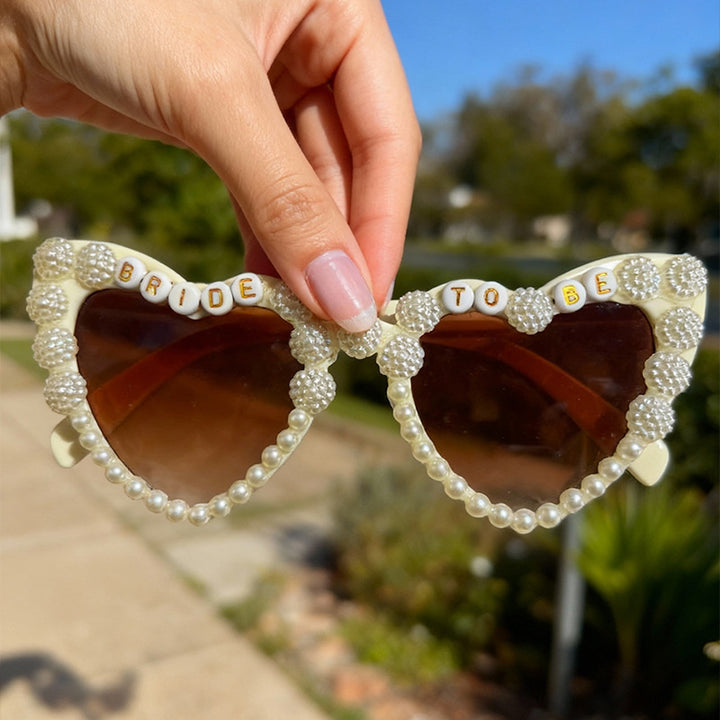 Dekorative herzförmige Braut-in-spe Sonnenbrille Karnz