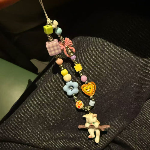 Bunter Perlen Charm Schlüsselanhänger Karnz 1790135076