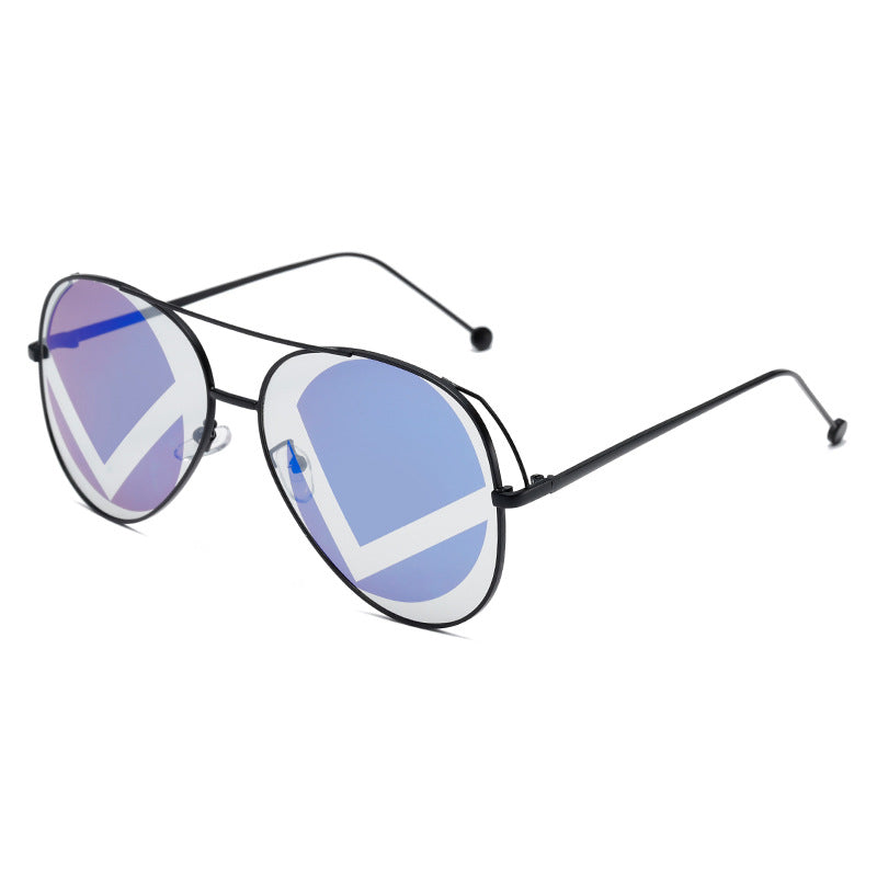 Damen modische geometrische Sonnenbrille Karnz