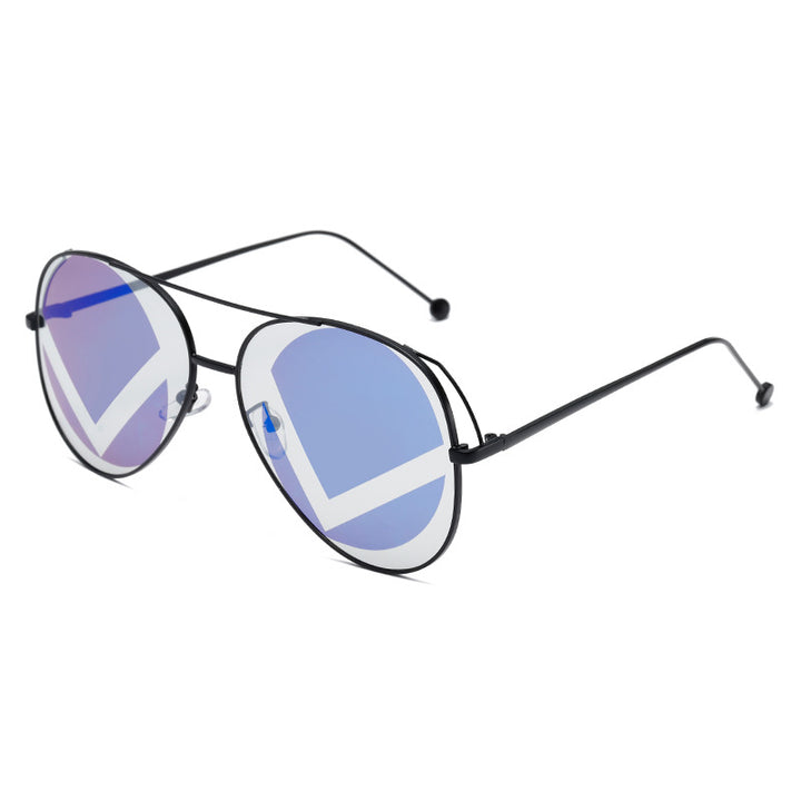 Damen modische geometrische Sonnenbrille Karnz