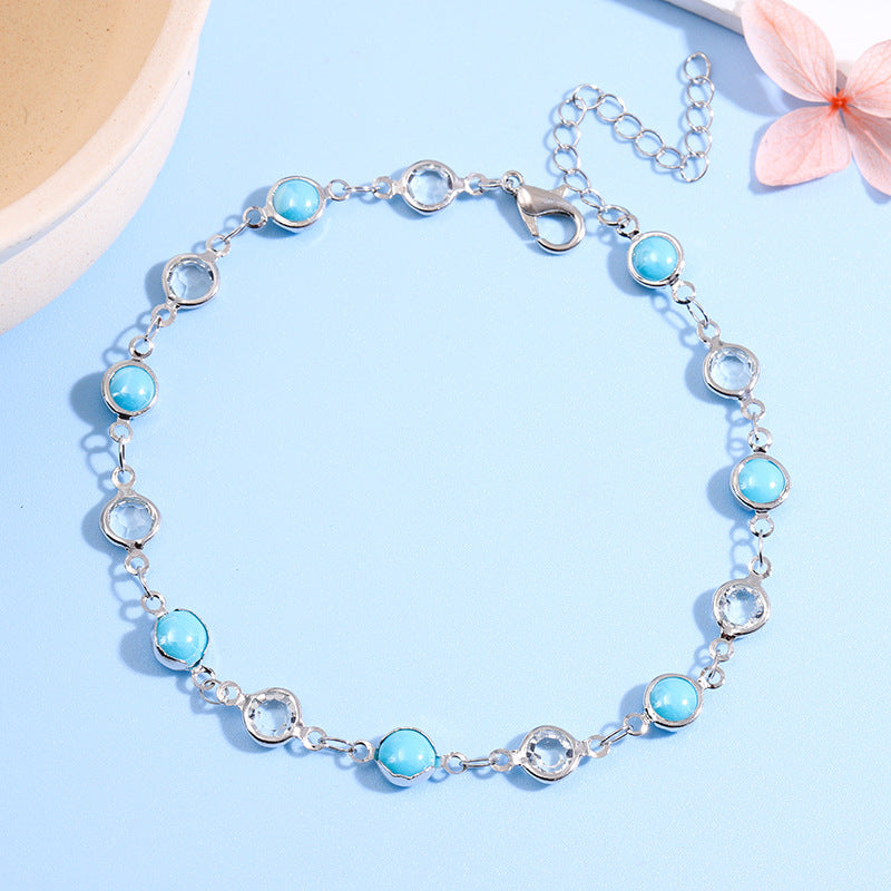 Dekorative Edelstein Fußkette Karnz