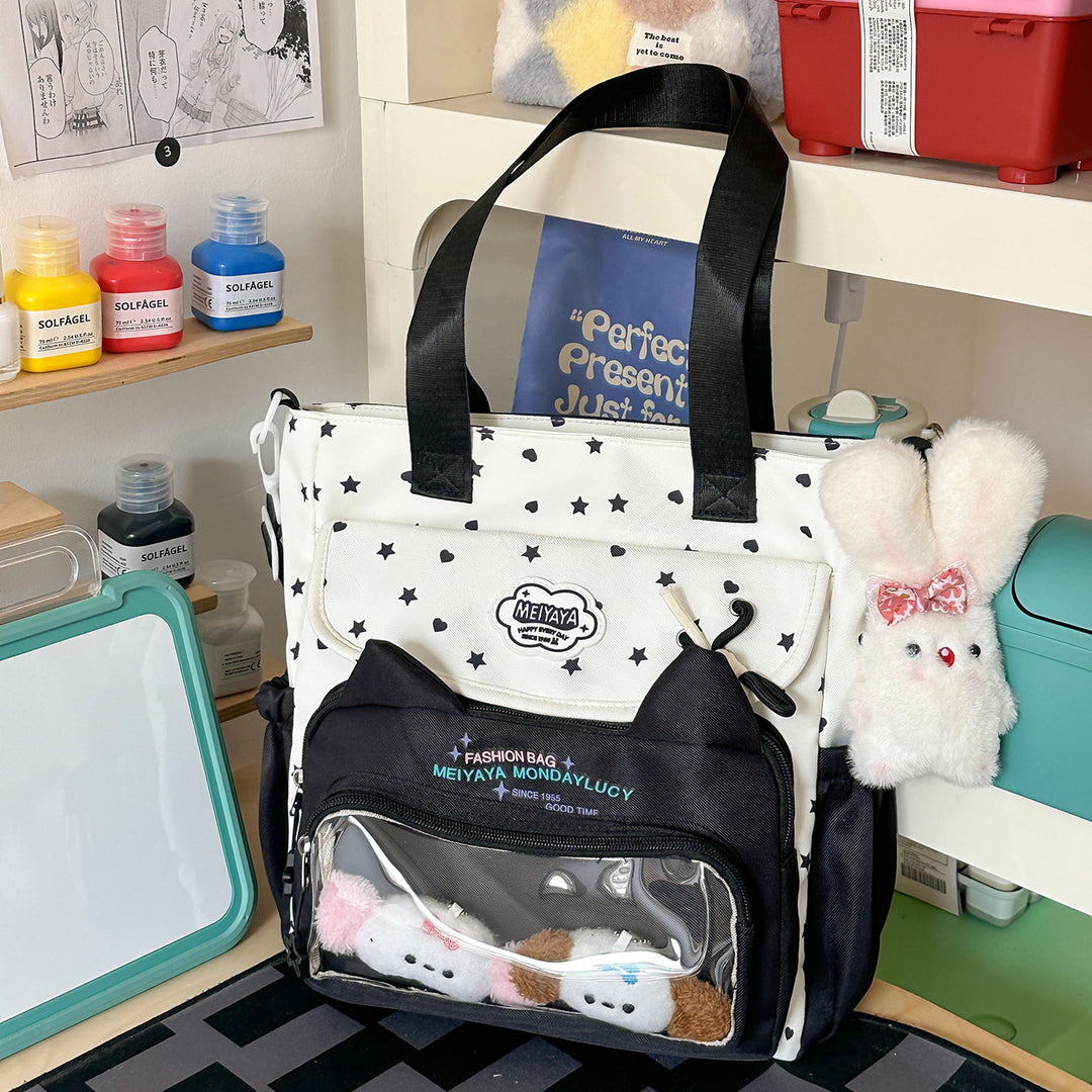 Stylische Wasserfeste Sternmuster Rucksack Karnz