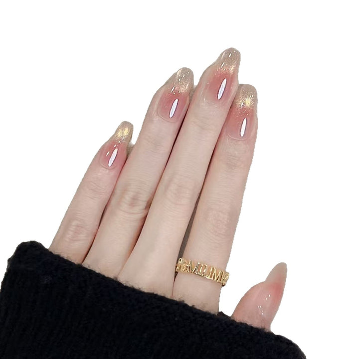 Elegante Ombre Glitzer Nagelverlängerungen