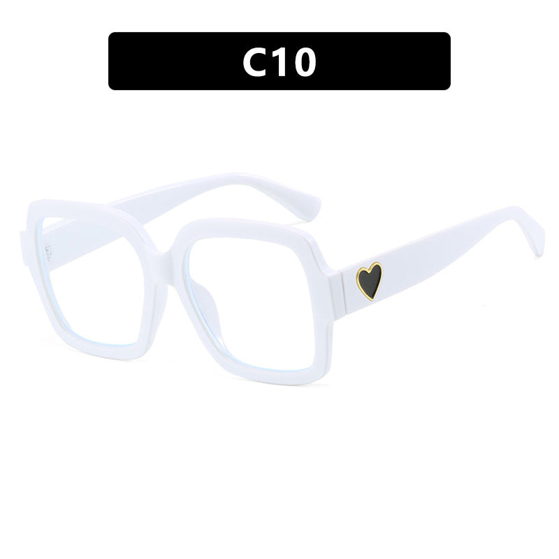 Damen quadratische Sonnenbrille mit verspieltem Herzdetail Karnz