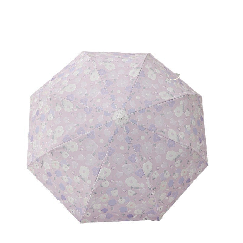 Damen Faltbarer Regenschirm mit stilvollem Blumendesign Karnz
