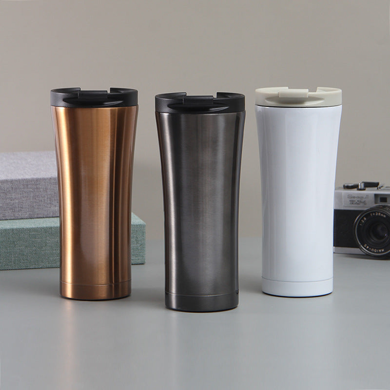 Damen eleganter doppelwandiger Kaffeebecher mit rutschfestem Silikonboden Karnz
