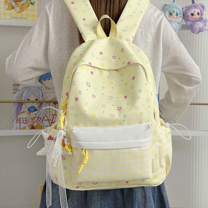 Niedlicher Sternenmuster-Casual-Tag-Rucksack Karnz