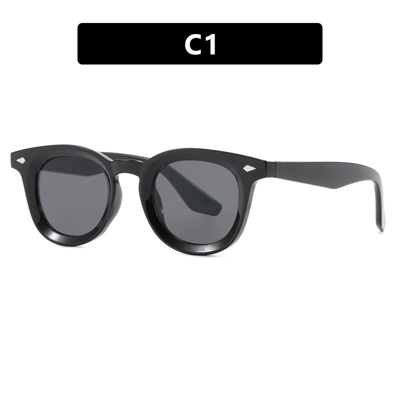 Damen modische Cat-Eye Sonnenbrille mit transparentem Rahmen Karnz