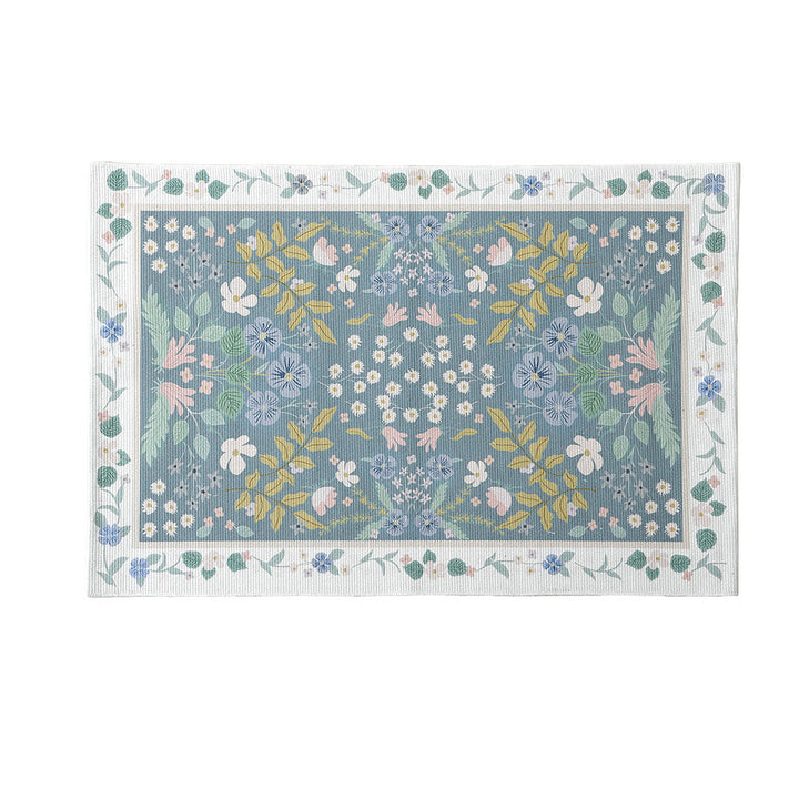 Gewebter Baumwoll-Badvorleger mit floralem Allover-Jacquardmuster Karnz
