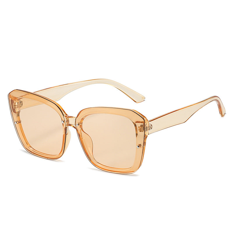 Damen oversized quadratische Sonnenbrille mit anspruchsvollem Rahmen Karnz